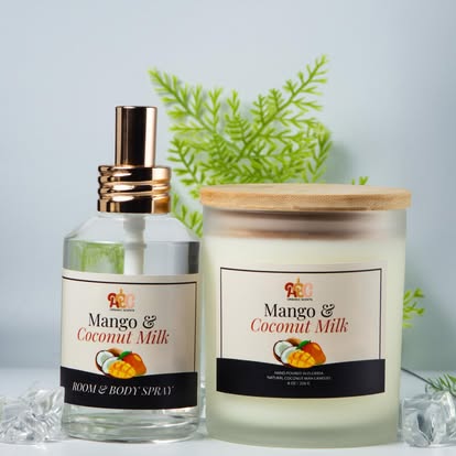 Mango & Coconut Milk Candle & Spray Set