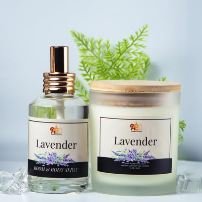 Lavender Candle & Spray Set